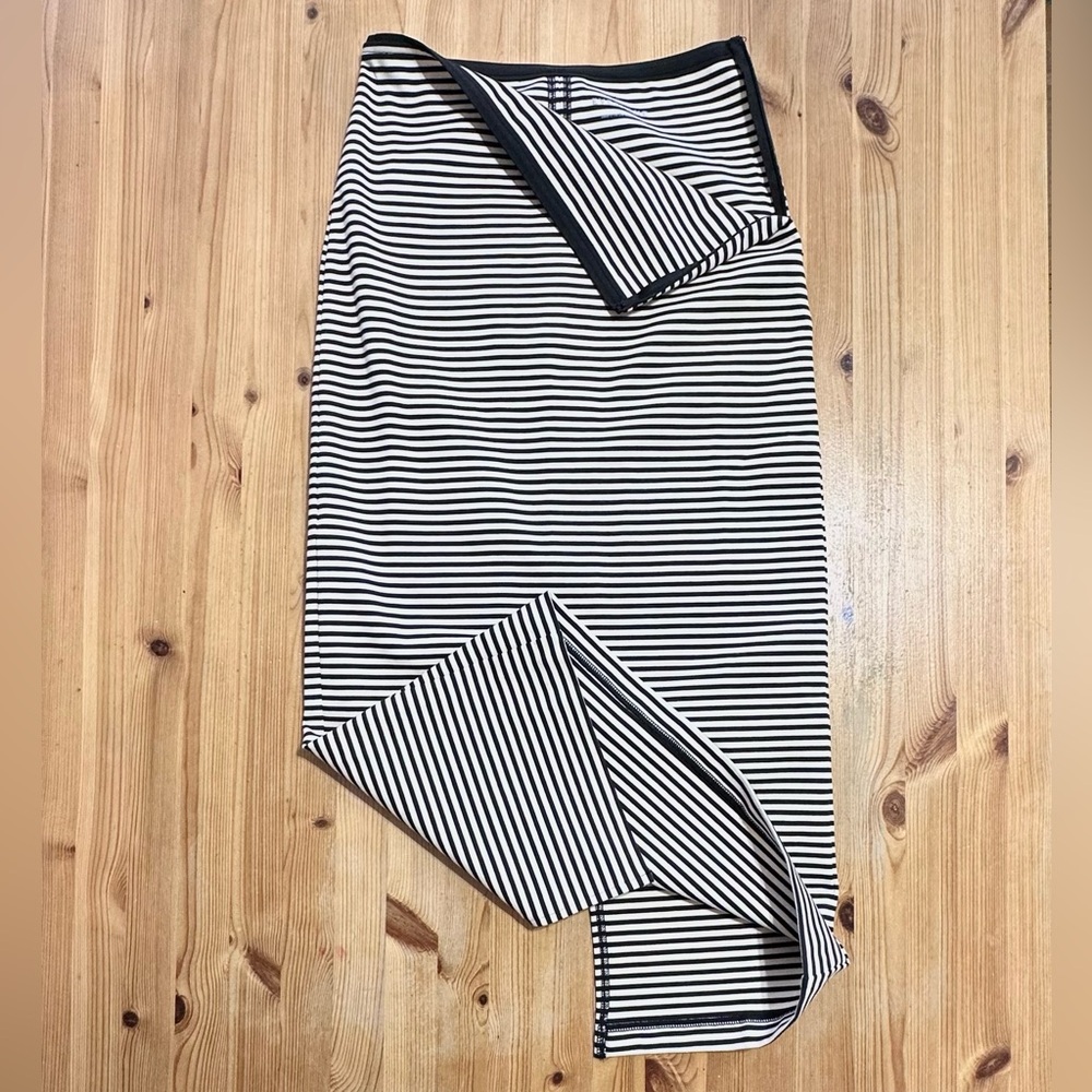 Everlane Stripes Stretch Maxi Pencil Skirt Size Small